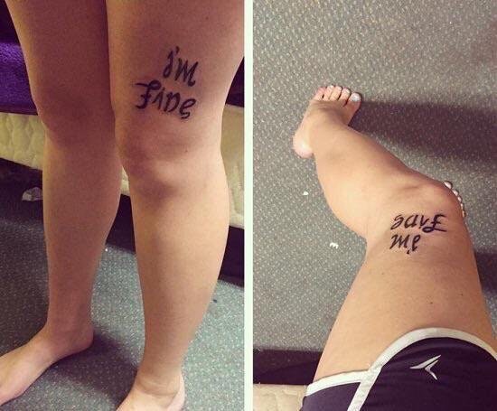 emo tattoo - Me Fine Save me
