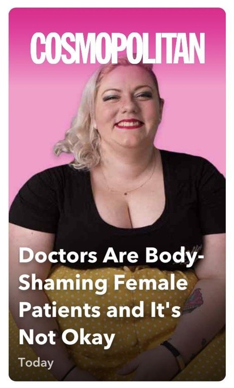 body shaming meme - Cosmopolitan Doctors Are Body Shaming Female Patients and It's Not Okay Today