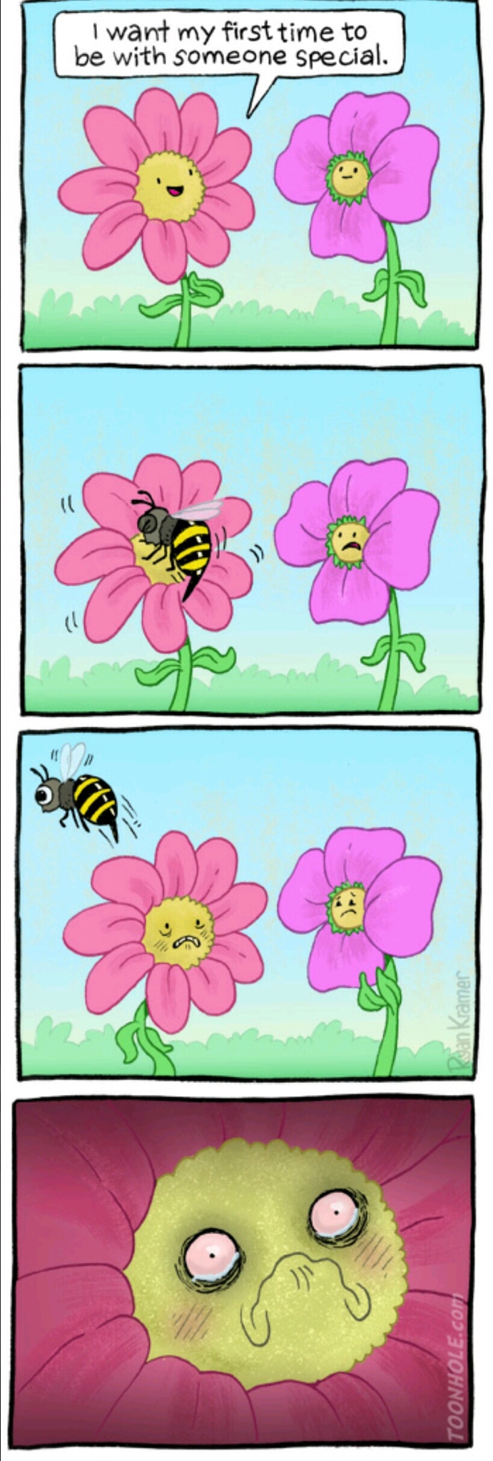 funny bee comics - I want my first time to be with someone special. Ran Kramer Toonhole.com