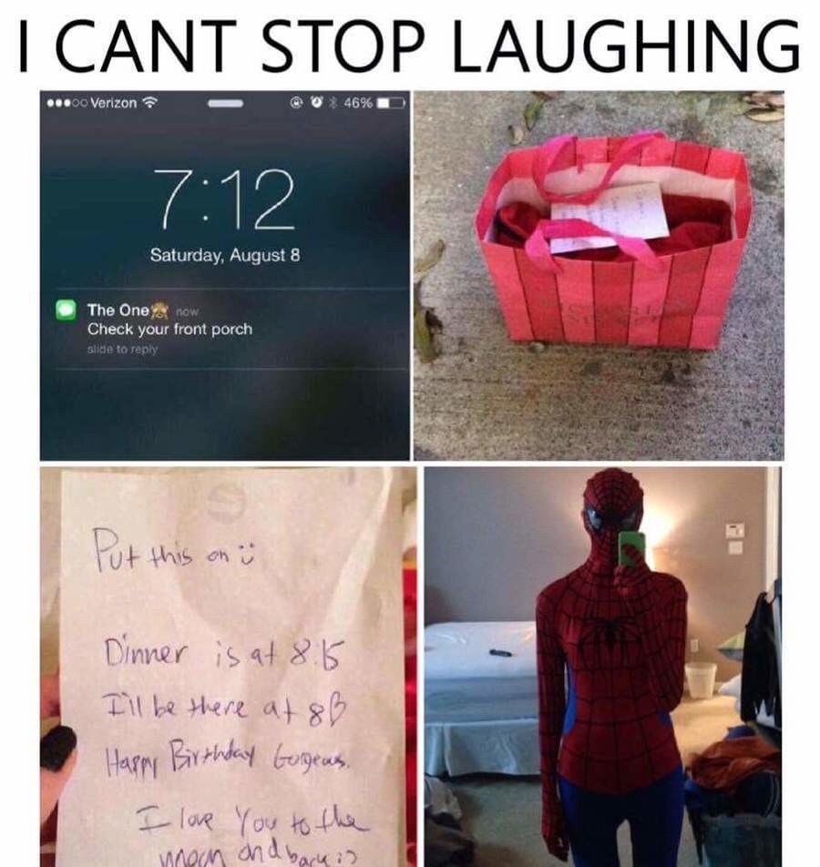 victoria secret spiderman - I Cant Stop Laughing ".00 Verizon 9% 46% Saturday, August 8 The One now Check your front porch side to Put this one Ce Dinner is at 8.15 I'll be there at 88 Happy Birthday Gorgens. I love You to the men and bayan