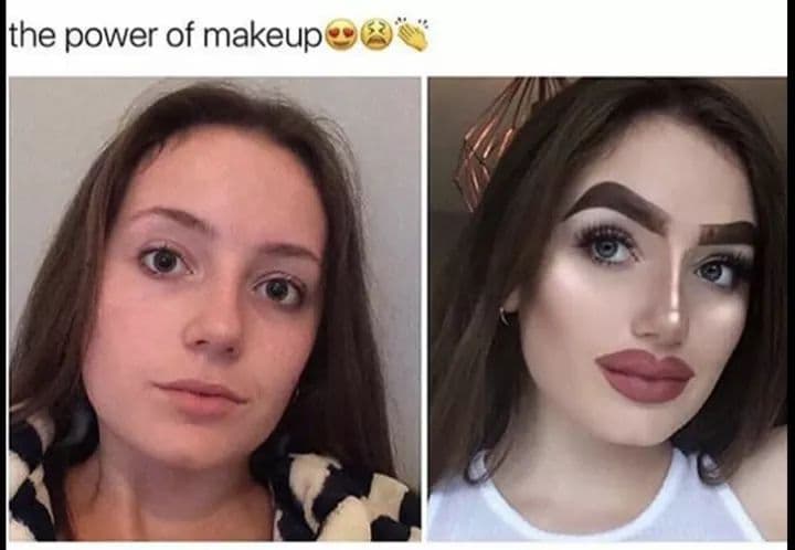 will make you cringe - the power of makeup
