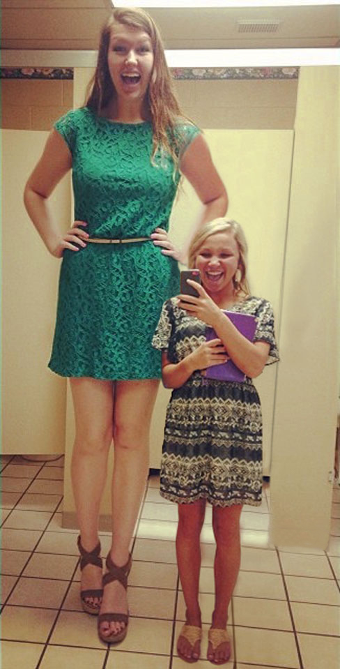 short woman and tall woman
