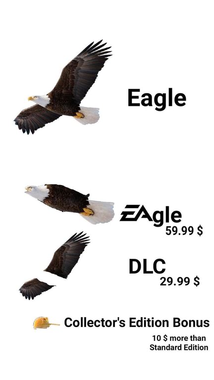ea dlc - Eagle Agle 59.99 $ Dlc 29.99 $ Collector's Edition Bonus 10 $ more than Standard Edition