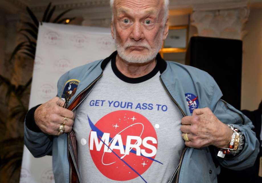 buzz aldrin mars shirt - Get Your Ass To Mars Y8022