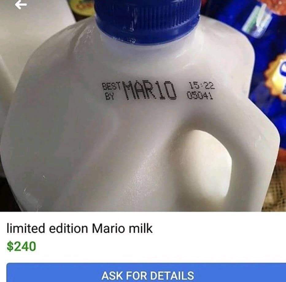 limited edition mario milk - Best Mario 05041 limited edition Mario milk $240 Ask For Details
