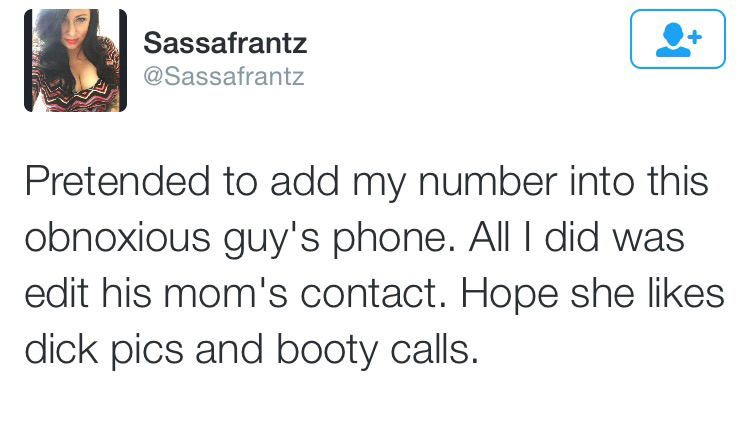 god has blessed us with a baby girl - Sassafrantz Pretended to add my number into this obnoxious guy's phone. All I did was edit his mom's contact. Hope she dick pics and booty calls.