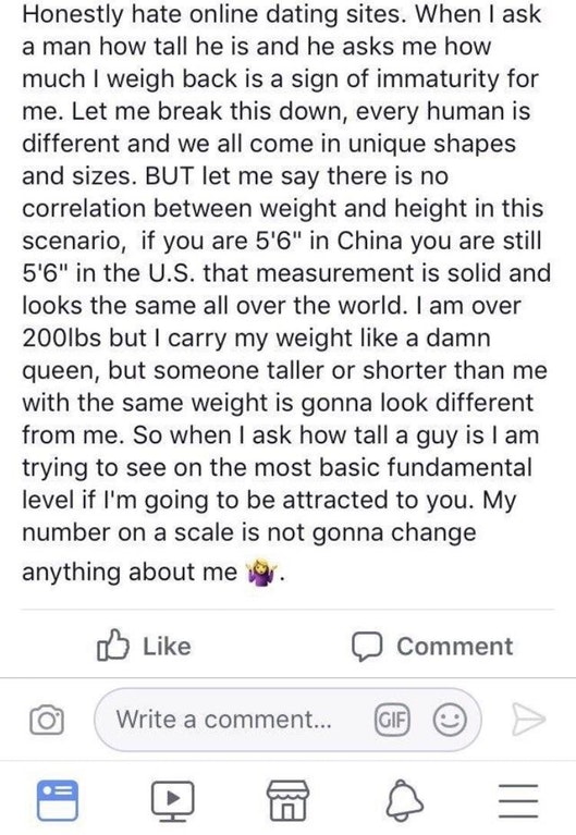 r nicegirls weight - Honestly hate online dating sites. When I ask a man how tall he is and he asks me how much I weigh back is a sign of immaturity for me. Let me break this down, every human is different and we all come in unique shapes and sizes. But l