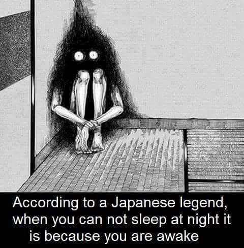 Japanese Legend of why you can't sleep
