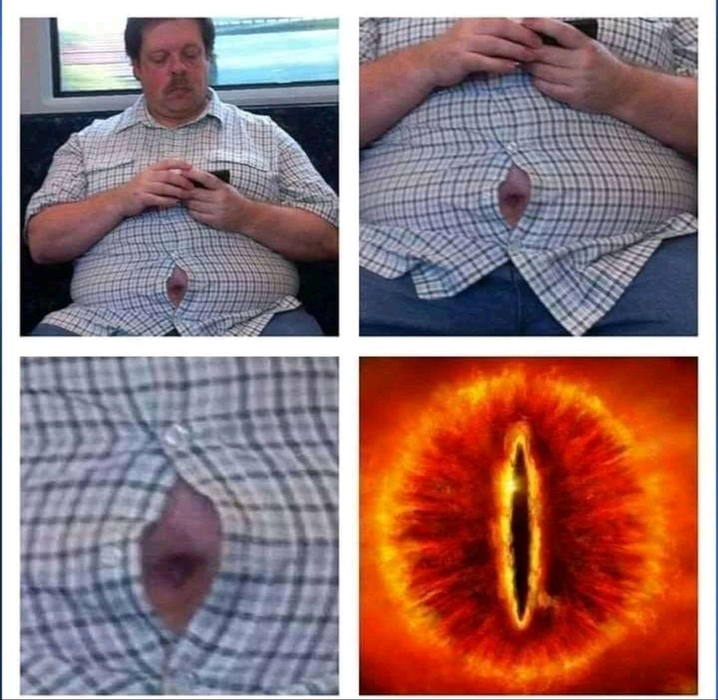 funny picture of a eye of sauron meme belly