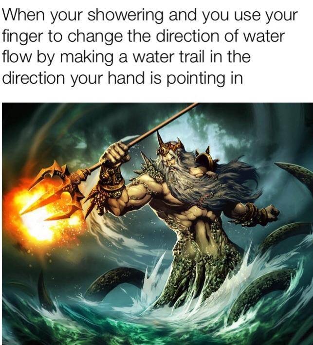 the feeling of changing water with your fingers