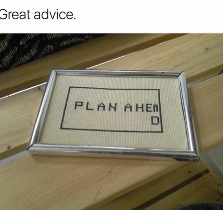 crochet about planning ahead