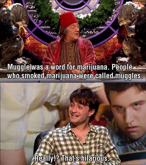 memes - muggle harry potter funny - A . Muggle was a word for marijuana. People who smoked marijuana were called muggles. Really!? That's hilarious.