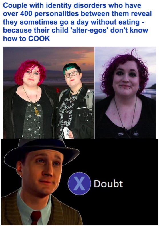 ham planets - Couple with identity disorders who have over 400 personalities between them reveal they sometimes go a day without eating because their child 'alteregos' don't know how to Cook ko X Doubt