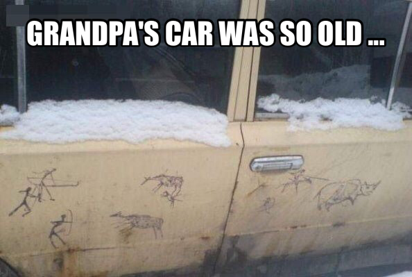 grandpa's car was so old