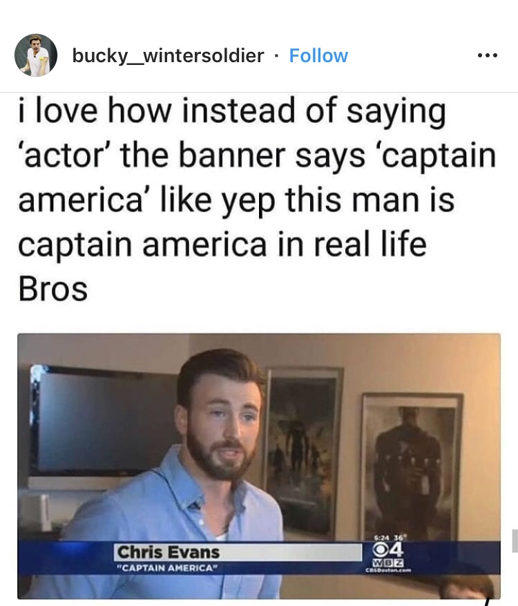 Captain America is his job