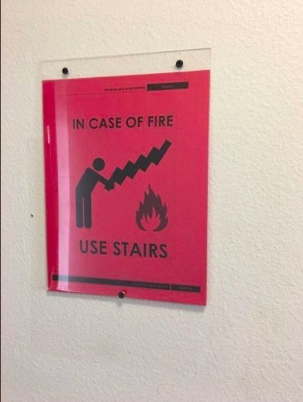 Humour - In Case Of Fire Use Stairs
