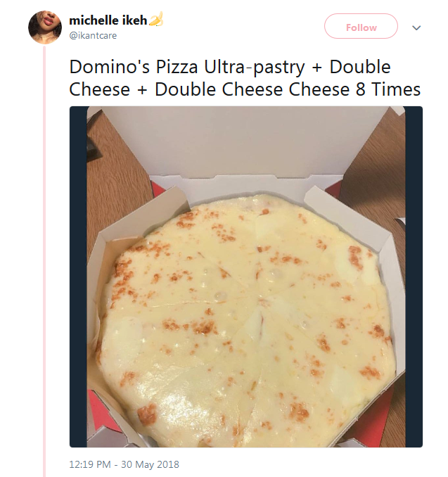 lack toes in toddler ants meme - michelle ikeh ilcantcare Domino's Pizza Ultrapastry Double Cheese Double Cheese Cheese 8 Times