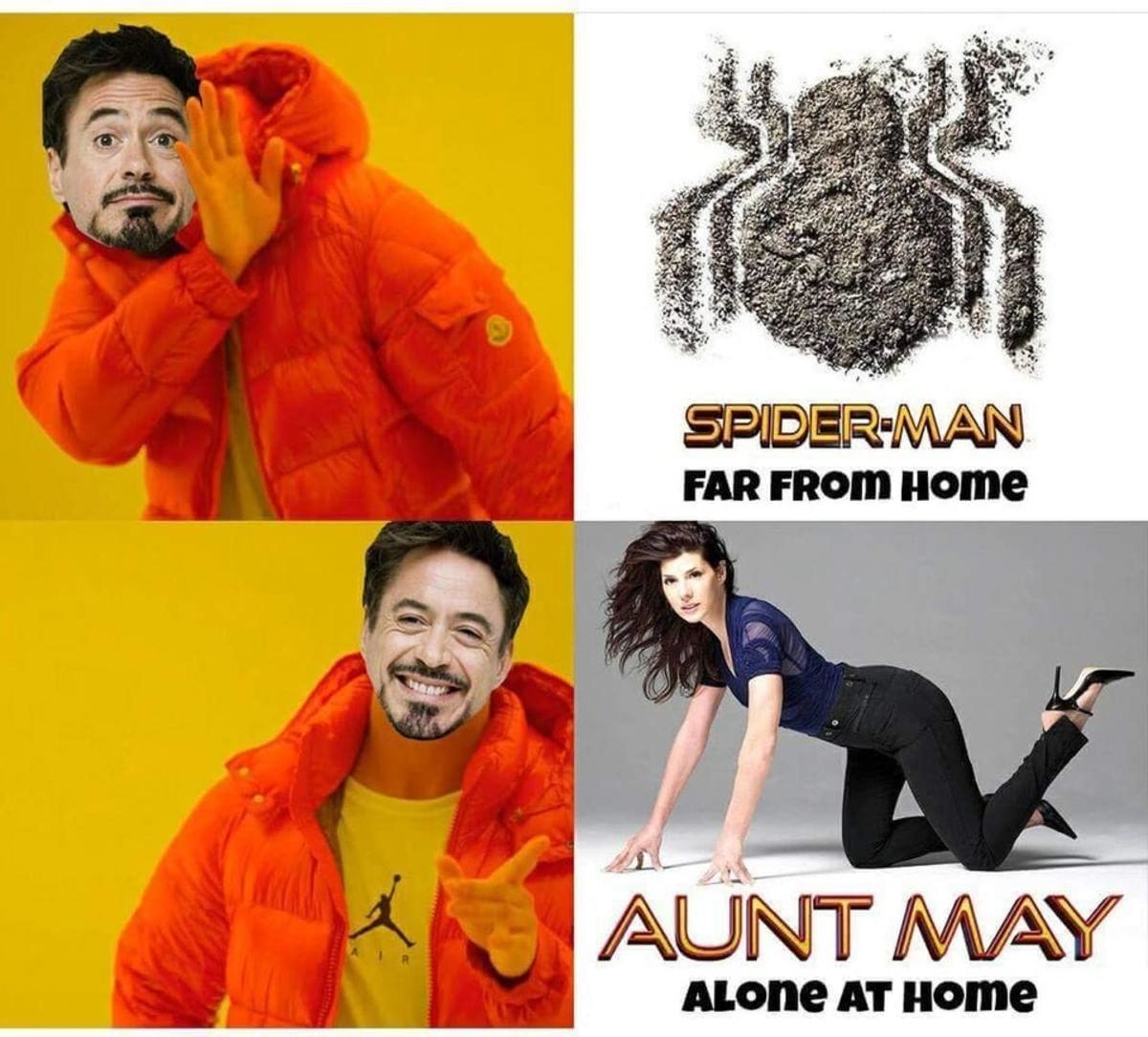 memes - spider man far from home meme - SpiderMan Far From Home Aunt May ALOne At Home