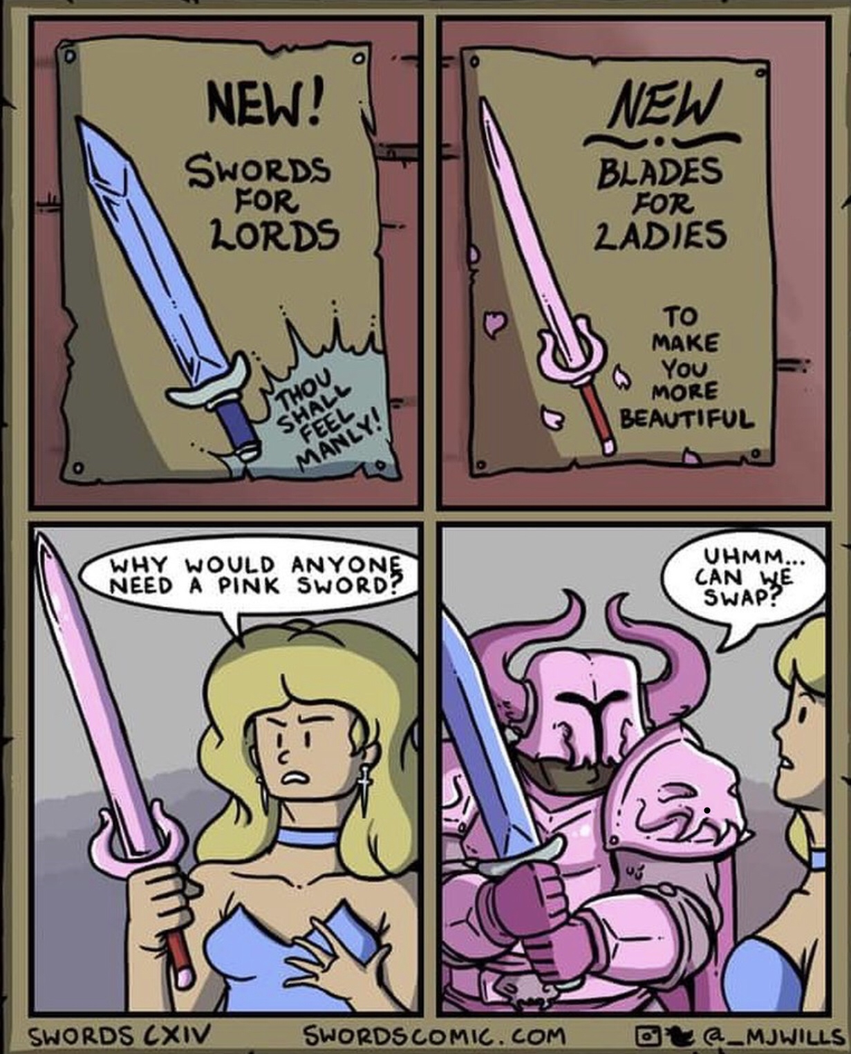 blue sword pink sword webcomic