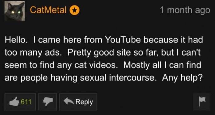 pornhub youtube comment
