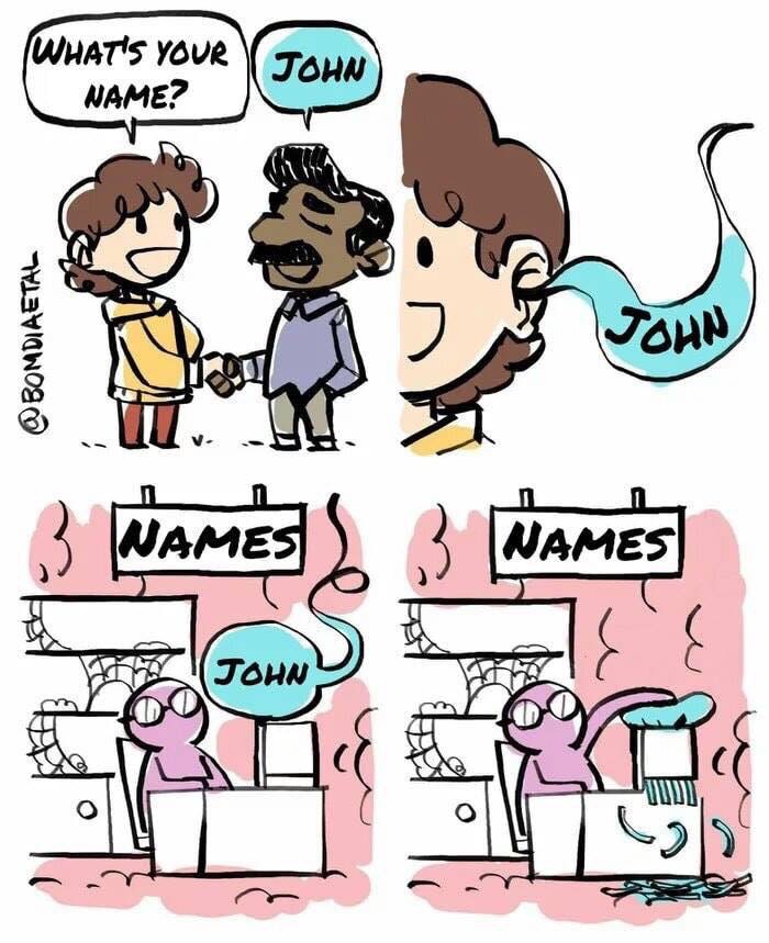 meme about forgetting people's name