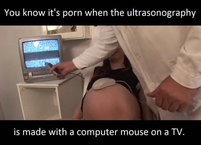 ultrasound porn - You know it's porn when the ultrasonography is made with a computer mouse on a Tv.