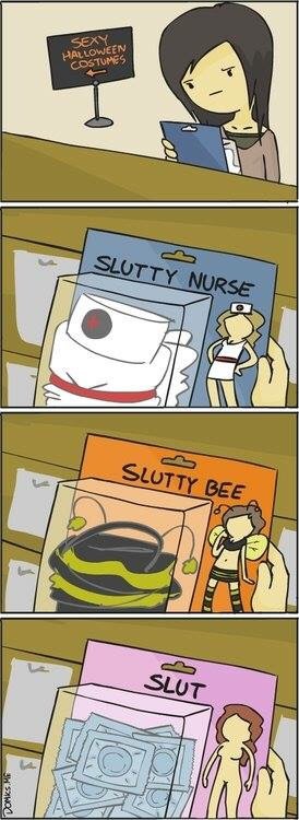 memes - halloween slut costume meme - Sex Halloween Costumes Slotty Nurse Slutty Bee