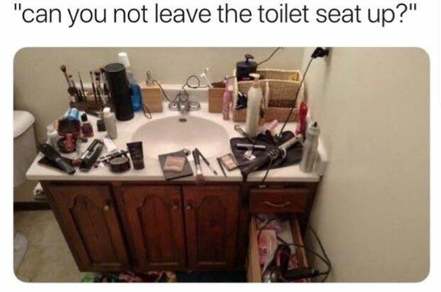 can you not leave the toilet seat up - "can you not leave the toilet seat up?"