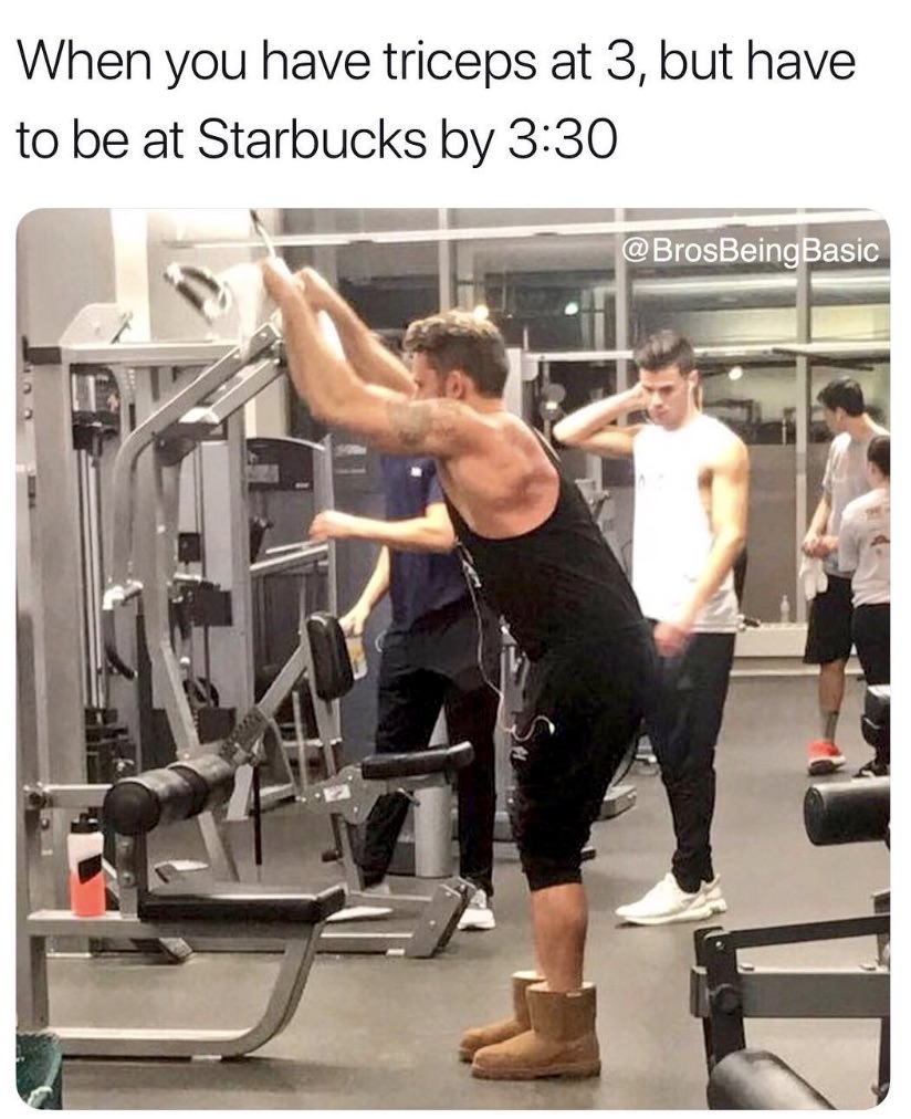 you have triceps at 3 but starbucks - When you have triceps at 3, but have to be at Starbucks by Basic