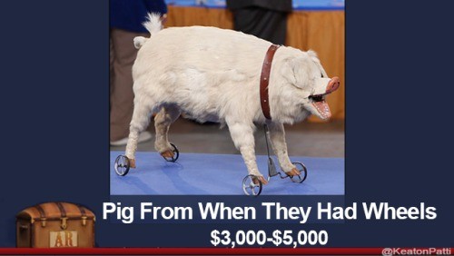 antiques roadshow pig - Pig From When They Had Wheels $3,000$5,000 CDKeatonPatti