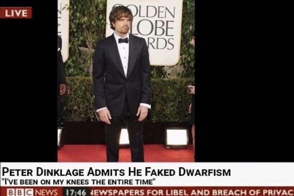 peter dinklage tall - Live Olden Lobe Rds Peter Dinklage Admits He Faked Dwarfism "I'Ve Been On My Knees The Entire Time" Bbc News Jewspapers For Libel And Breach Of Privac