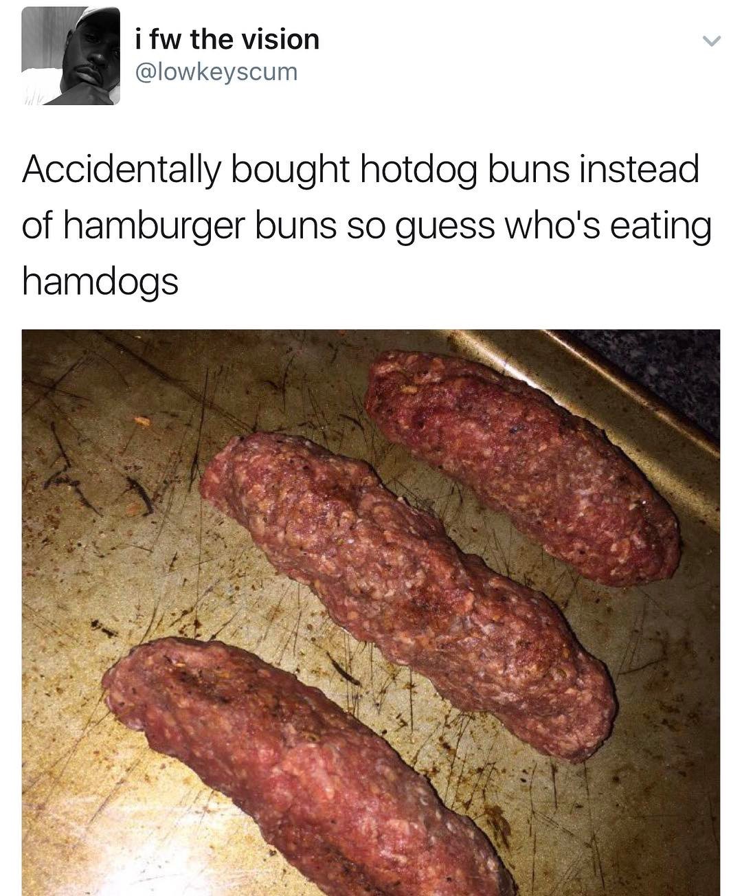 hot dog burgers when you got the wrong buns
