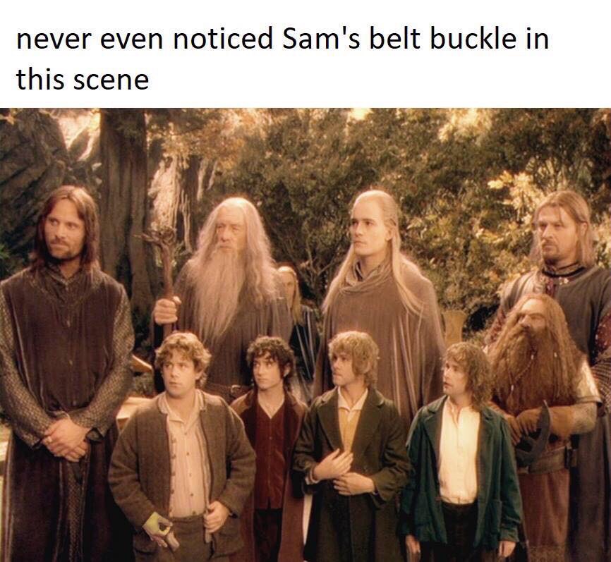 work meme about Sam from LotR playing the circle game