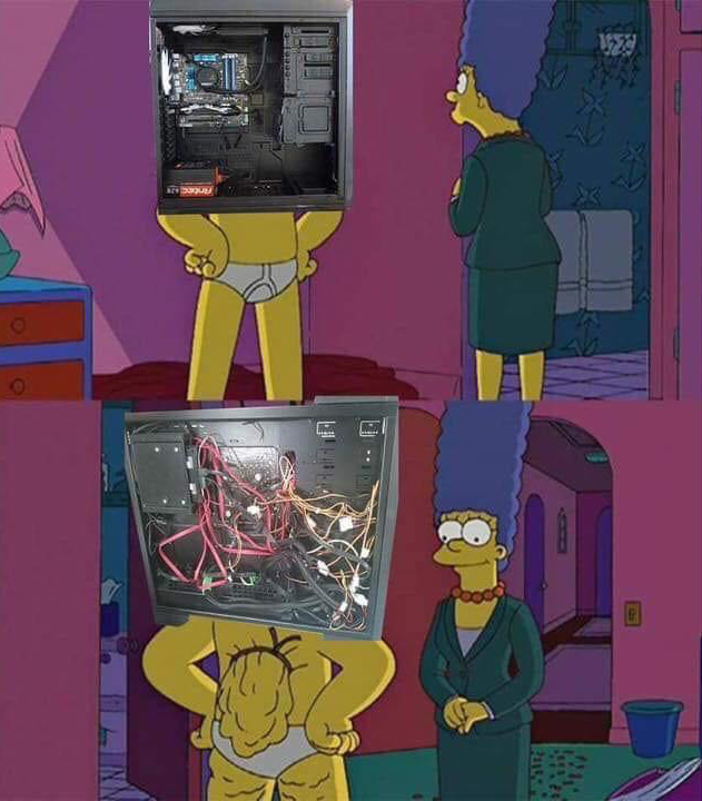 homer simpson cable management