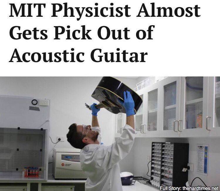 Guitar - Mit Physicist Almost Gets Pick Out of Acoustic Guitar Full Story the hardtimes.net