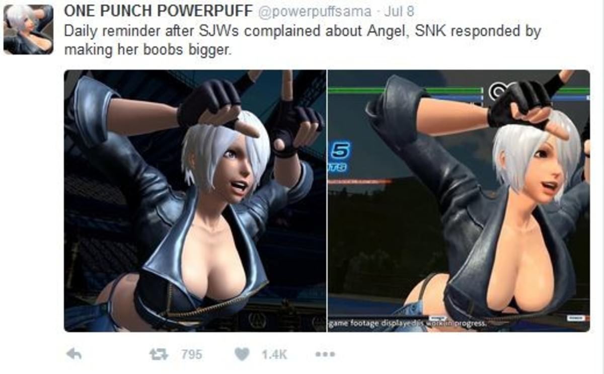 angel snk - One Punch Powerpuff Jul 8 Daily reminder after SJWs complained about Angel, Snk responded by making her boobs bigger. game footage displayed in progre 3795
