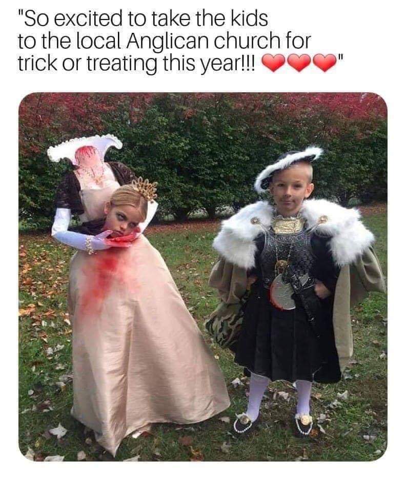 meme kids halloween costumes - "So excited to take the kids to the local Anglican Church for trick or treating this year!!! Ce