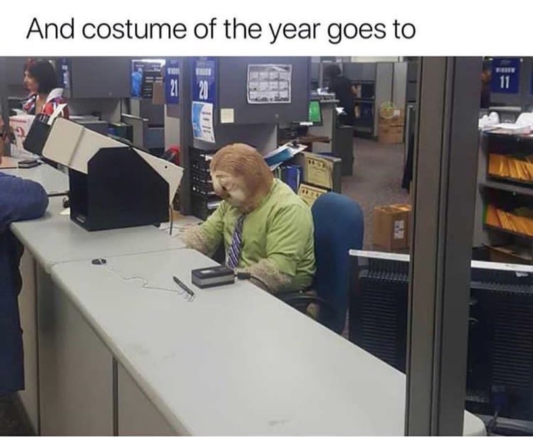 dmv employee - And costume of the year goes to Ii