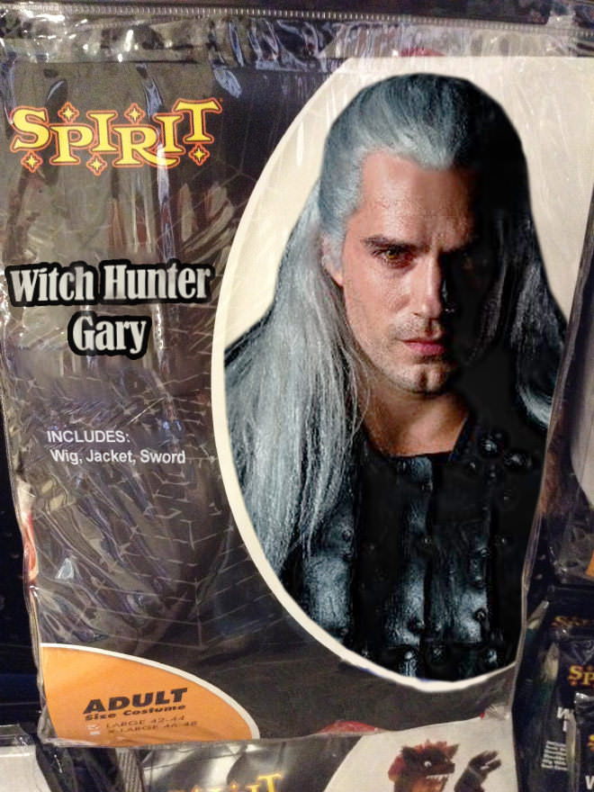 spirit halloween bootlegs - Hiteller Spirit Witch Hunter Gary Includes Wig, Jacket, Sword Adult