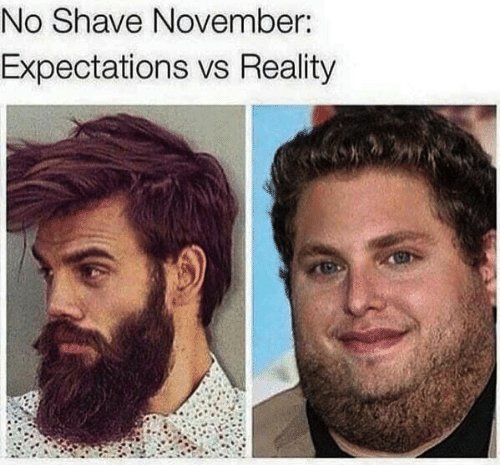 no shave november expectations vs reality
