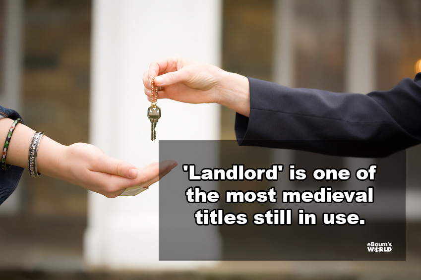 handing keys - Landlord' is one of the most medieval titles still in use.
