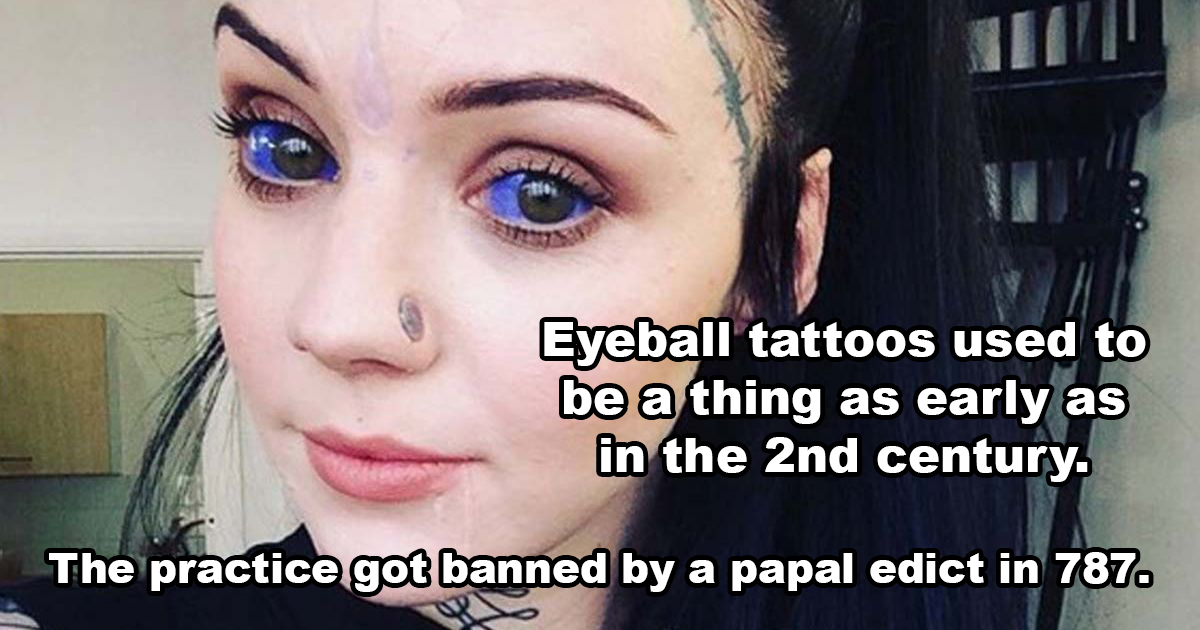 grace neutral eye tattoo - Eyeball tattoos used to be a thing as early as in the 2nd century. The practice got banned by a papal edict in 787.