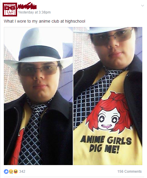 epitome of cringe - Voan Yesterday at pm What I wore to my anime club at highschool Anime Girls Dig Me! . 342 156