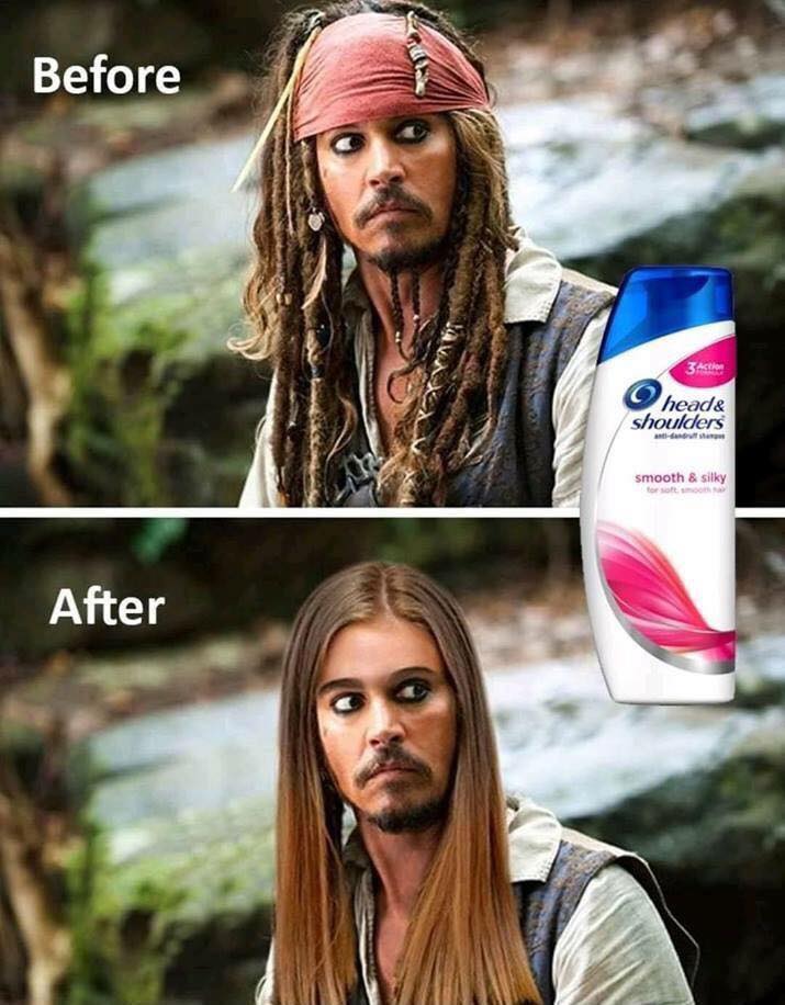jack sparrow head and shoulders - Before Zao head& shoulders smooth & silky After