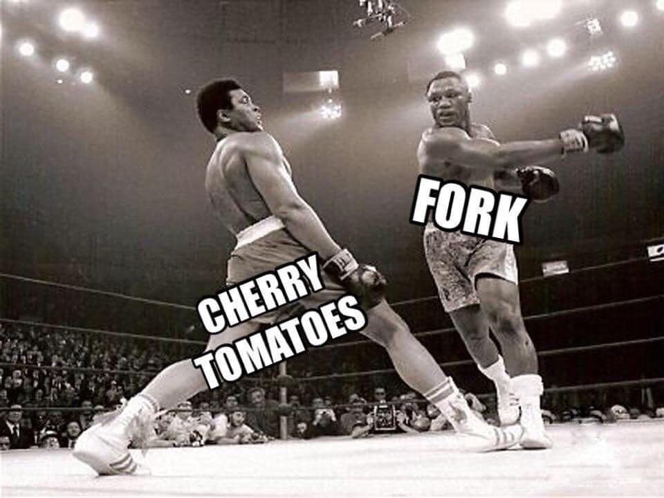 random out of context - Fork Cherry Tomatoes