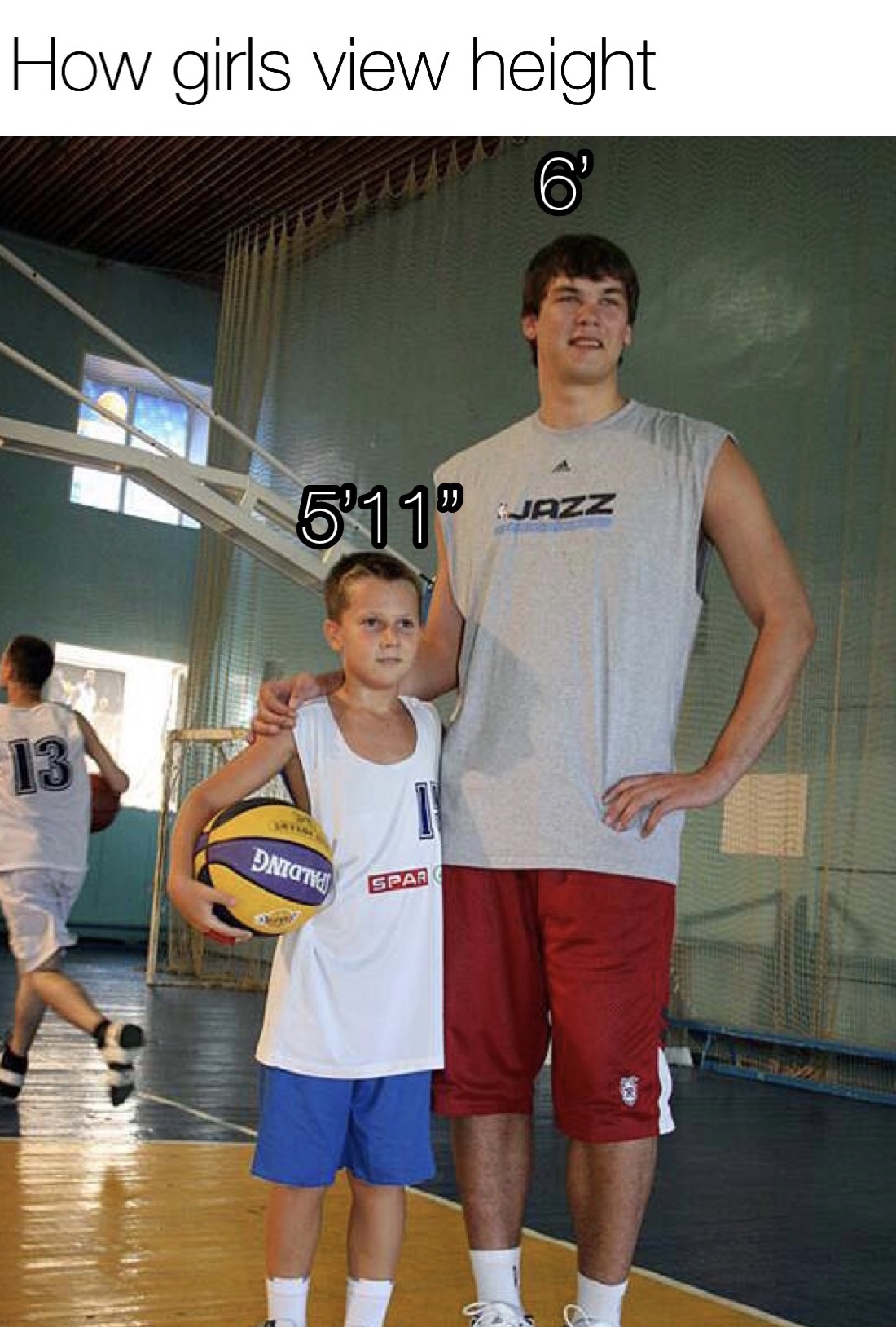 7 1 basketball player - How girls view height 5'11JAZZ Dado Spar