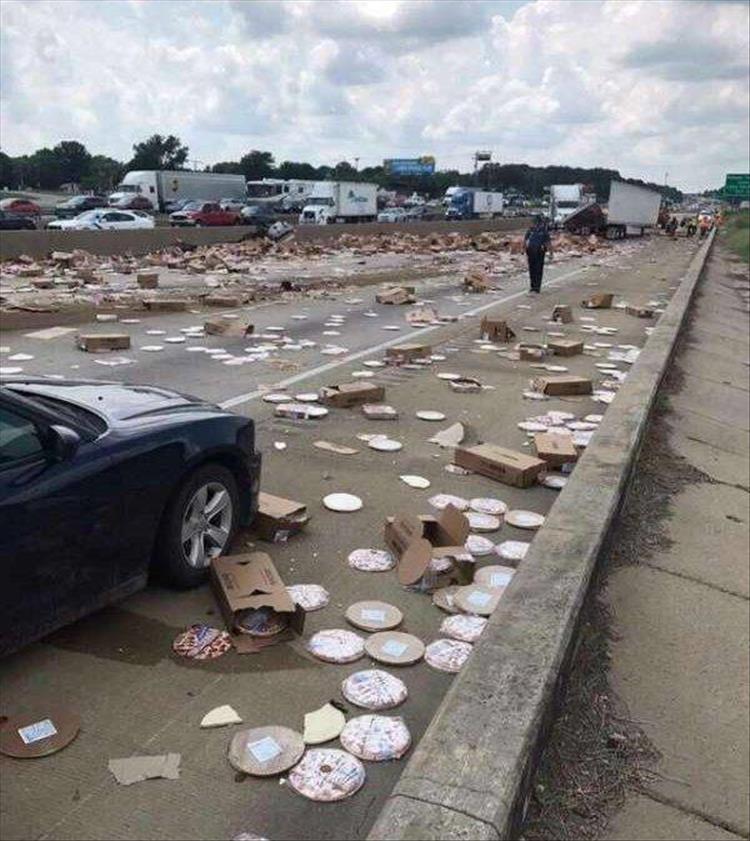 pizzas on highway