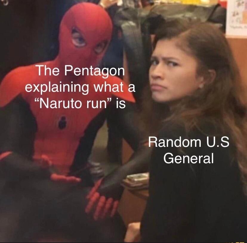 Spider-Man - The Pentagon explaining what a "Naruto run" is Random U.S General