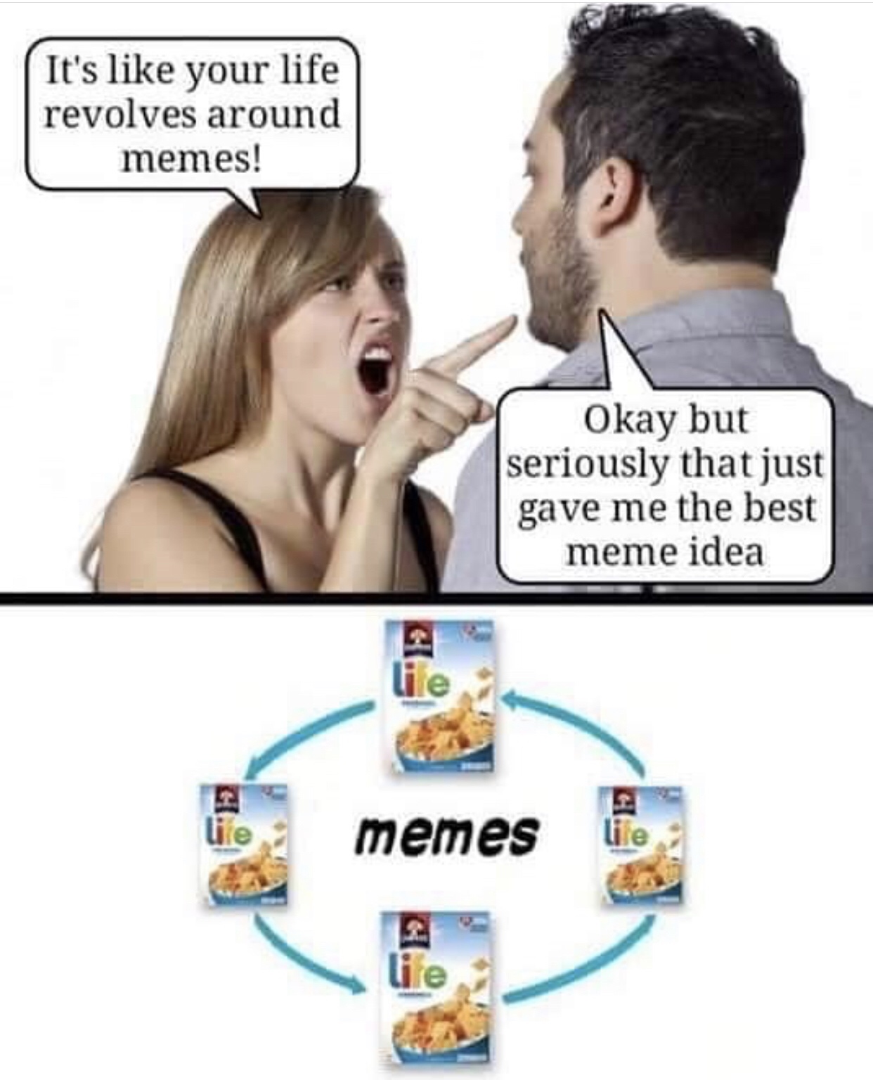 life revolves around memes - It's your life revolves around memes! Okay but seriously that just| gave me the best meme idea memes