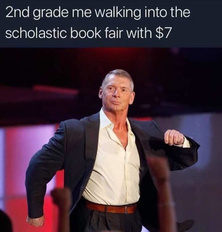 walking into the book fair - 2nd grade me walking into the scholastic book fair with $7
